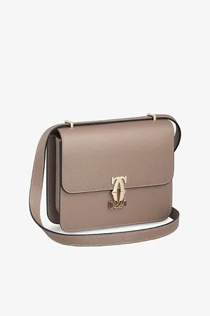 Cartier Womens C De Mini Model Leather Shoulder Bag