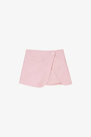 Maje Womens Layered-Effect Mid-Rise Wrap Stretch-Woven Shorts