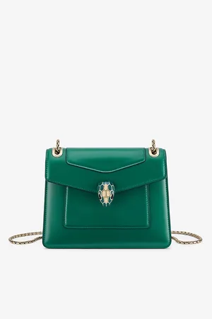 Bvlgari Womens Serpenti Forever Leather Cross-Body Bag