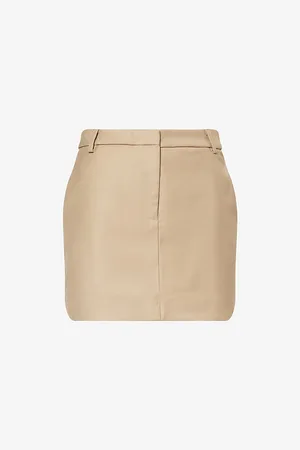 4th & Reckless Womens Terry Two-Welt-Pockets Woven-Blend Mini Skirt