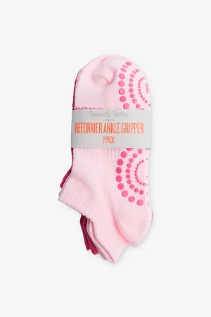 Sweaty Betty Womens Reformer Ankle-Gripper Stretch-Cotton Socks Pack Of Two