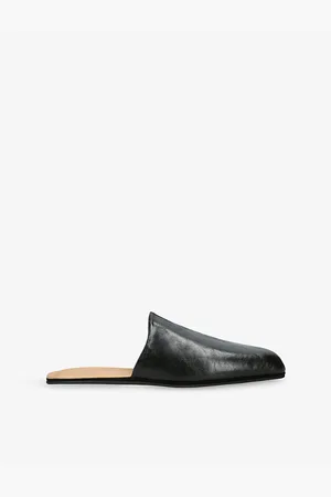OUR LEGACY Mens Cigar Square-Toe Leather Slippers