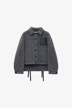 Loewe Womens Workwear Relaxed-Fit Wool-Blend Jacket