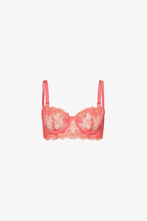 Simone Pérèle Womens Allure Half-Cup Embroidered Mesh Bra