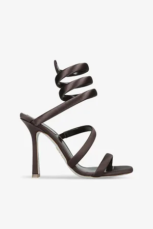 RENE CAOVILLA Womens Cleo 105 Satin Heeled Sandals