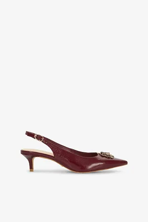 Dune Womens Content Bug-Embellished Leather Slingback Courts