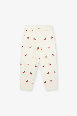 Stella McCartney Straight-Leg Cherry-Embroidered Denim Jeans 4-14 Years