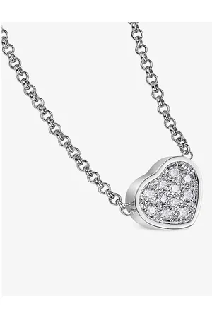 Chopard Happy Hearts 18ct White-Gold and 0.12ct Brilliant-Cut Diamond Pendant Necklace