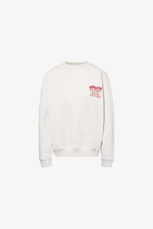 Adanola Womens Runners Oversized Cotton-Jersey Sweatshirt