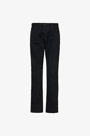 Tom Ford Mens Brand-Patch Straight-Leg Regular-Fit Denim-Blend Jeans
