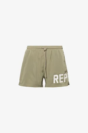 Represent Mens Logo-Print Regular-Fit Swim Shorts