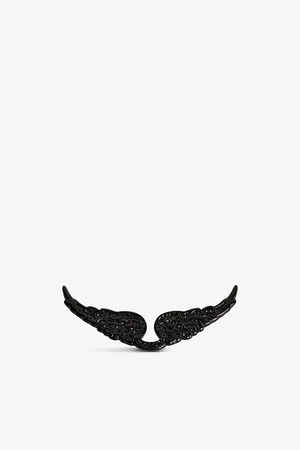Zadig & Voltaire Womens Swing Your Wings Rhinestone-Encrusted Metal Badge