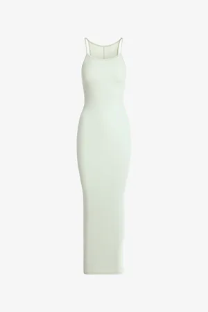 SKIMS Womens Cotton Rib Scoop-Neck Stretch-Cotton Maxi Dress