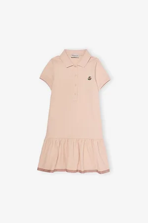 Moncler Logo-Embroidered Cotton-Pique Polo Dress 4-14 Years