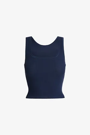 SKIMS Womens Ribbed Scoop-Neck Cotton-Jersey Tank Top