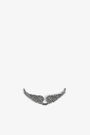 Zadig & Voltaire Womens Swing Your Wings Rhinestone-Encrusted Metal Badge