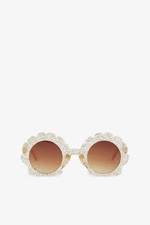Billieblush Shell-Frame Glitter Plastic Sunglasses