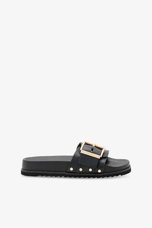 AllSaints Womens Ellie Studded Leather Sliders