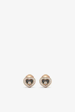 Chopard Happy Diamonds 18ct Rose Gold and 0.38ct Diamond Earrings