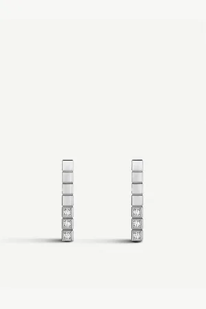 Chopard Ice Cube Pure 18ct White-Gold and Diamond Earrings
