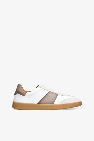 Magnanni Mens Kaido Branded Leather and Suede Low-Top Trainers