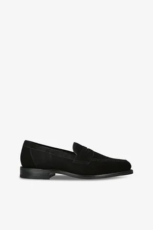 Loake Mens Imperial Strap Suede Loafers