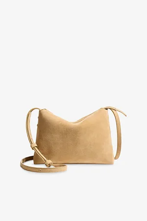 Khaite Womens Lina Medium Suede Cross-Body Bag