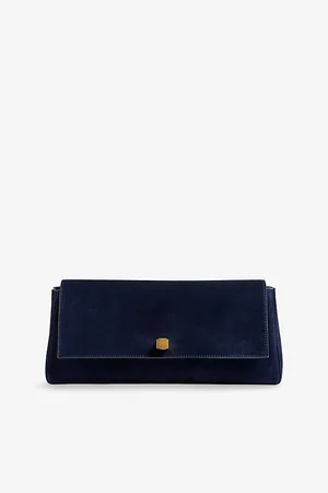 Khaite Womens Audrey Suede Clutch Bag