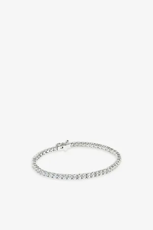 CARAT* London Womens Vianne Sterling- and Cubic Zirconia Tennis Bracelet