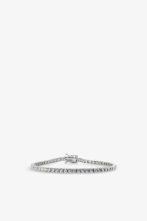 CARAT* London Womens Francine Sterling- and Cubic Zirconia Tennis Bracelet