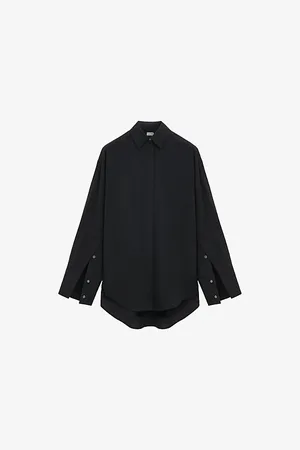 Loewe Womens Relaxed-Fit Long-Sleeve Wool-Blend Shirt