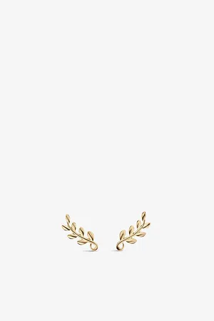 Tiffany & Co. Paloma Picasso Olive Leaf 18ct Gold Climber Earrings