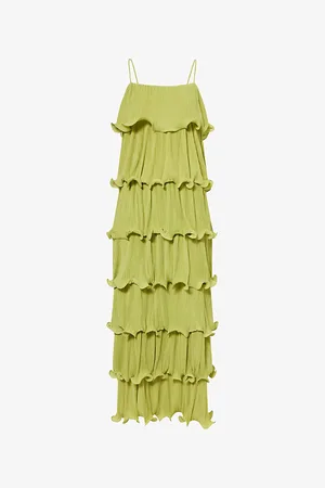 Pretty Lavish Womens Kaelie Plisse Woven Maxi Dress