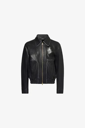 AMIRI Mens Music Relaxed-Fit Leather Jacket