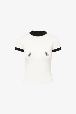 PH5 Womens Rubus Frog Round-Neck Knitted T-Shirt