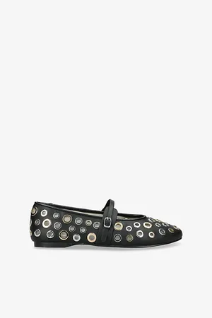 Steve Madden Womens Rejoice-S Eyelet-Embellished Ballet Flats
