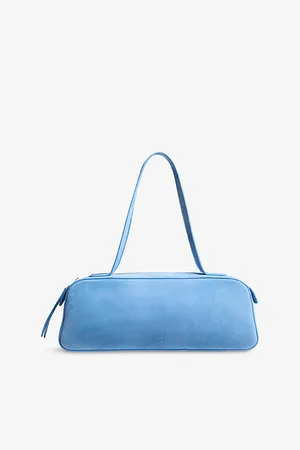 Khaite Womens Simona Suede Shoulder Bag