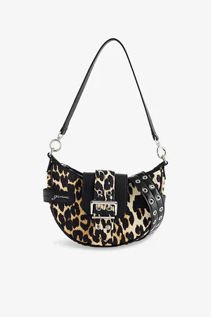 Ganni Womens Bucky Small Woven Shoulder Bag