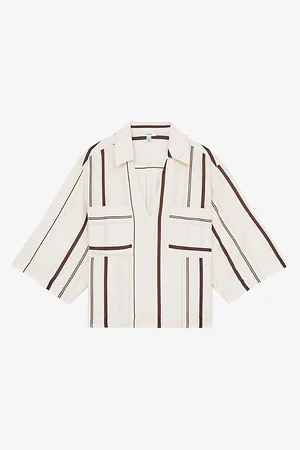 Reiss Womens Carlotta Striped Woven Shirt