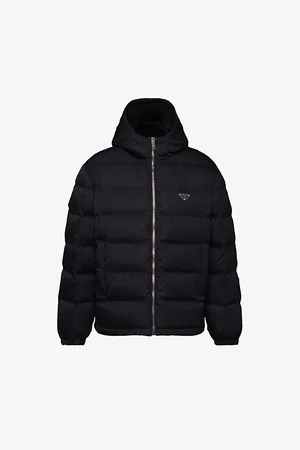 Prada Mens Re-Nylon Logo Plaque Recycled Nylon Down Jacket