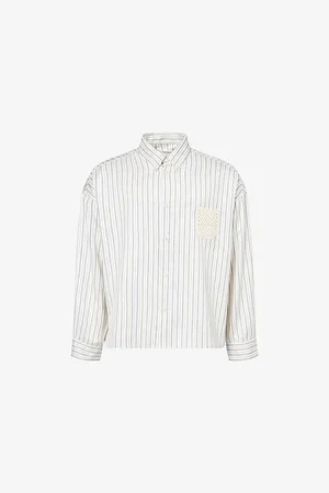 Diomene Mens Sunflower Striped Silk Shirt