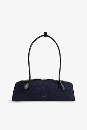 Alaïa Womens Teckel Medium Denim Shoulder Bag