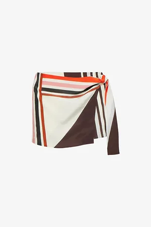 SIR Womens Thistle Striped Silk Mini Skort
