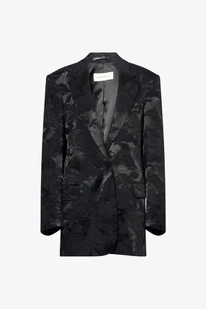 DRIES VAN NOTEN Womens Jacquard Single-Breasted Woven Blazer