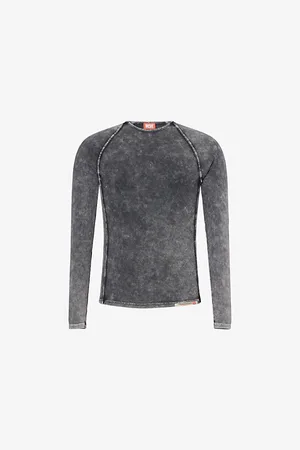 Diesel Mens Efrem-Dnm Crewneck Stretch-Cotton T-Shirt