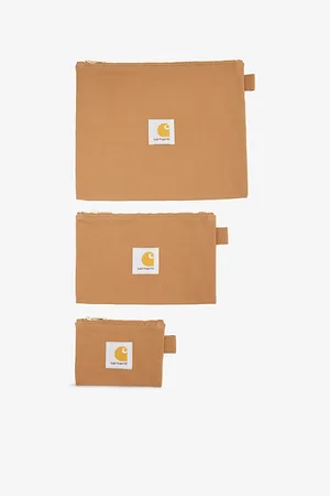 Carhartt Mens Logo-Patch Set Of Three Canvas Pouches