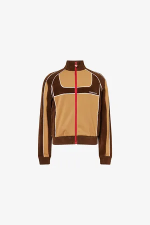 Casablanca Mens Two Tone Embroidered-Branding Woven Jacket