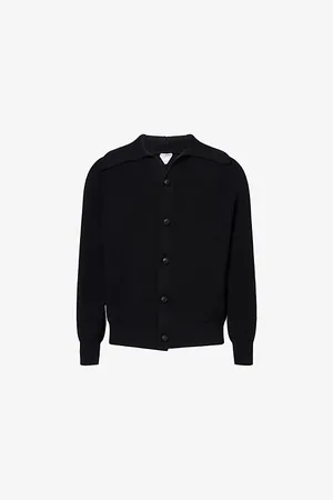 Bottega Veneta Mens English Ribbed Cotton-Blend Cardigan