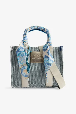 Kurt Geiger Womens Southbank Small Brand-Patch Woven Shoulder Bag