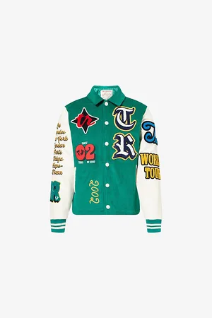 True Religion Mens Corduroy Varsity Relaxed-Fit Cotton Jacket